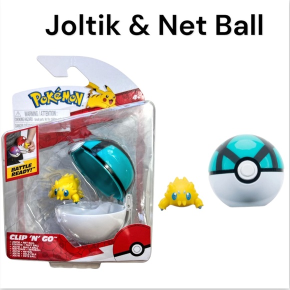 New Jazwares Pokémon Clip 'N' Go Net Ball & Battle Figure - Joltik - Picture 1 of 7